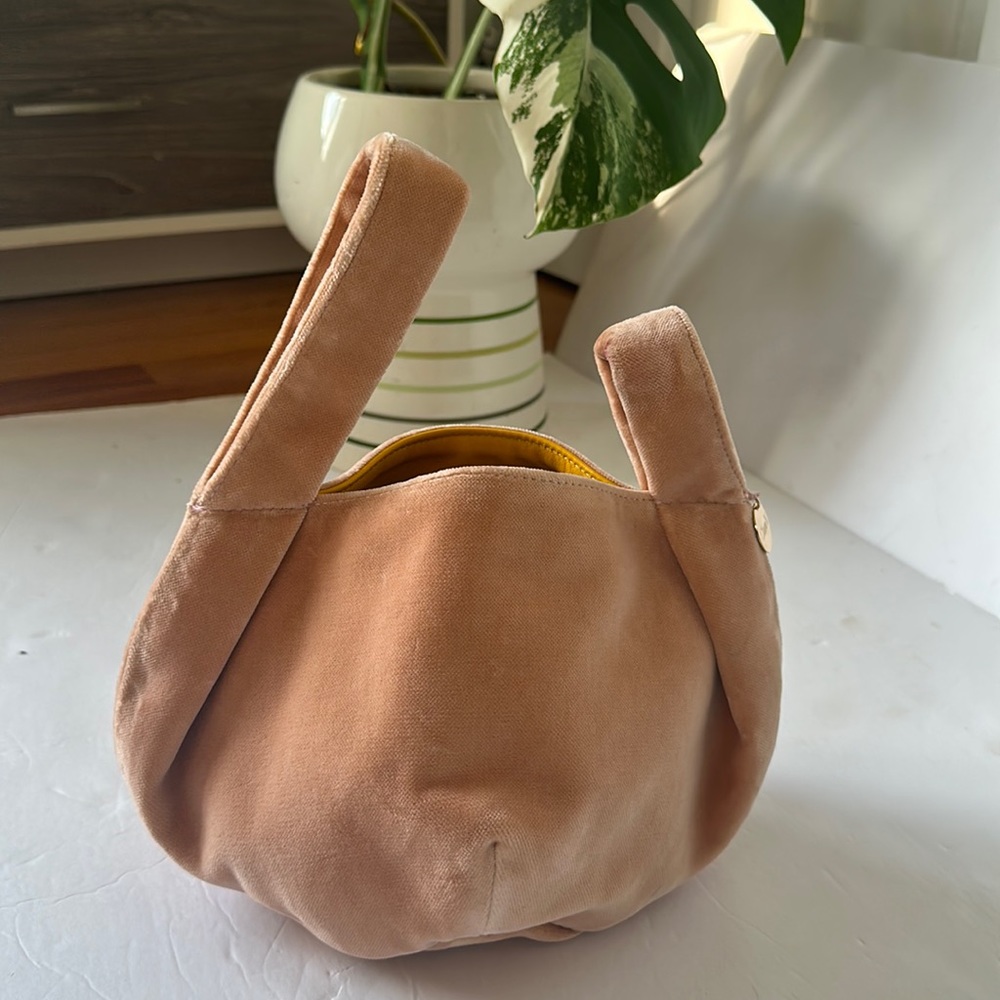 Clare V Tan Bag with Yellow Interior